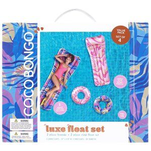 CocoBongo 4pk Print Water Float Bundle – Pool Floats – Unisex – Multicolor